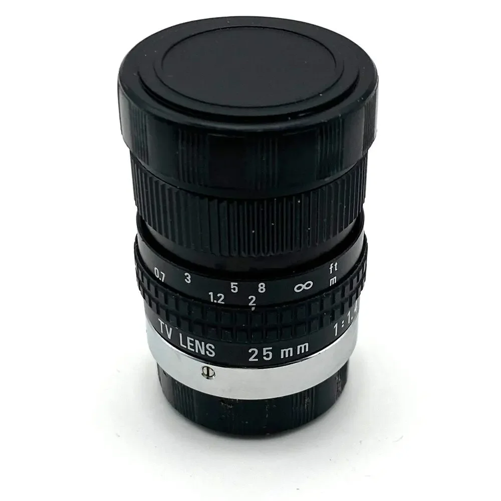 Cosmicar Pentax C22525 25mm f/1.4 TV Lens C-Mount w/ Box Caps Japan